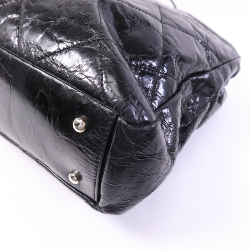 CHANEL 牛皮皮革Portobello Tote銀扣鏈帶肩背袋-9