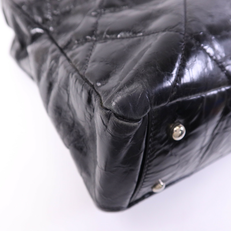 CHANEL 牛皮皮革Portobello Tote銀扣鏈帶肩背袋-10