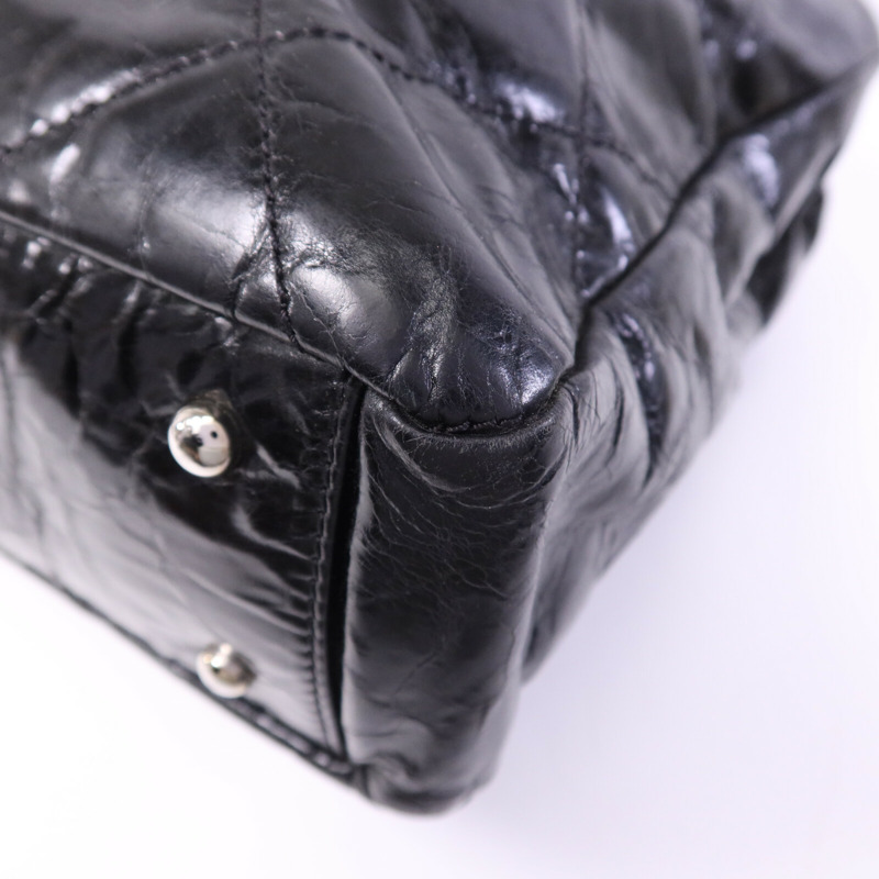 CHANEL 牛皮皮革Portobello Tote銀扣鏈帶肩背袋-11