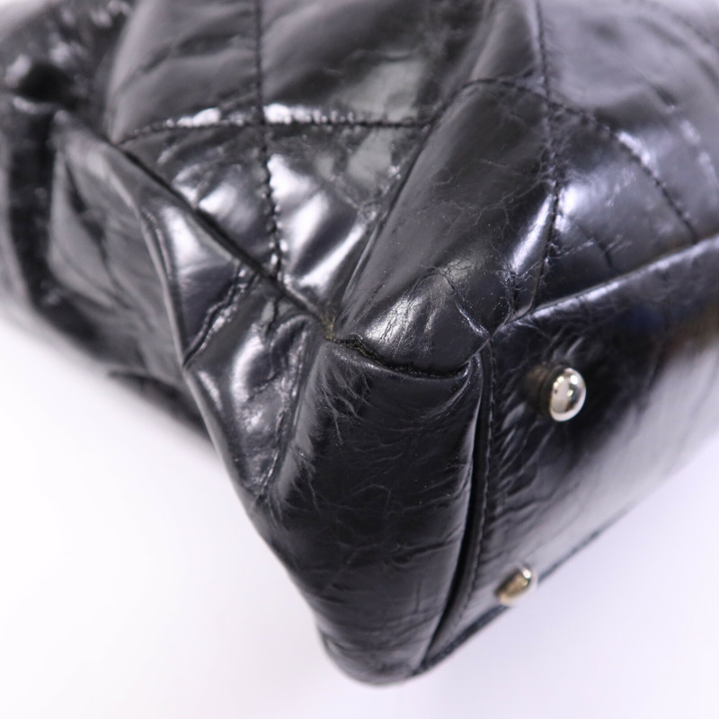 CHANEL 牛皮皮革Portobello Tote銀扣鏈帶肩背袋-12