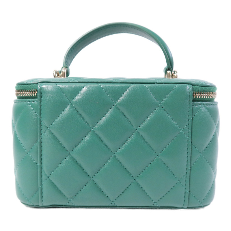 CHANEL 羊皮皮革Vanity Case金扣鏈帶肩背袋-1