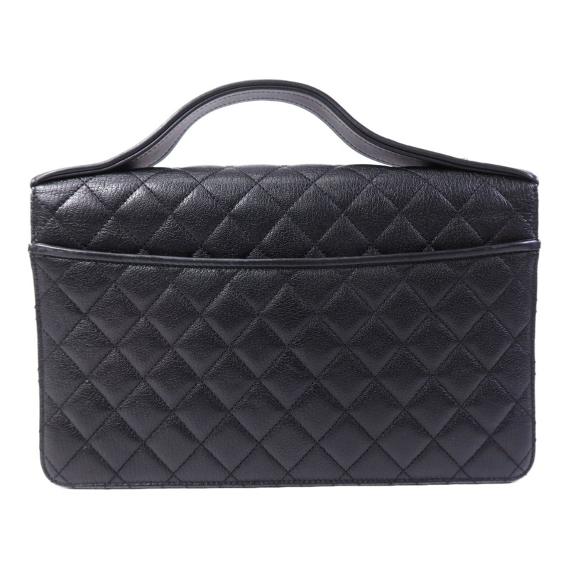 CHANEL 山羊皮皮革CC University Flap Bag鏈帶手挽肩背兩用袋-1