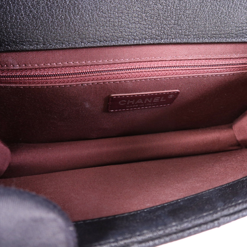 CHANEL 山羊皮皮革CC University Flap Bag鏈帶手挽肩背兩用袋-4