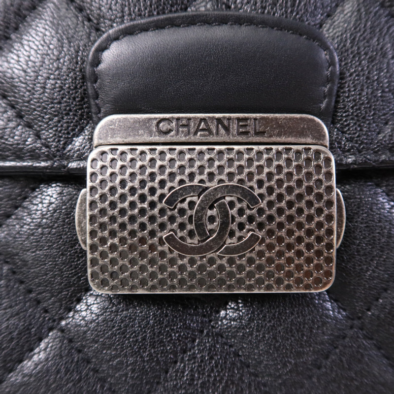 CHANEL 山羊皮皮革CC University Flap Bag鏈帶手挽肩背兩用袋-6