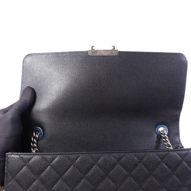 CHANEL 山羊皮皮革CC University Flap Bag鏈帶手挽肩背兩用袋-14