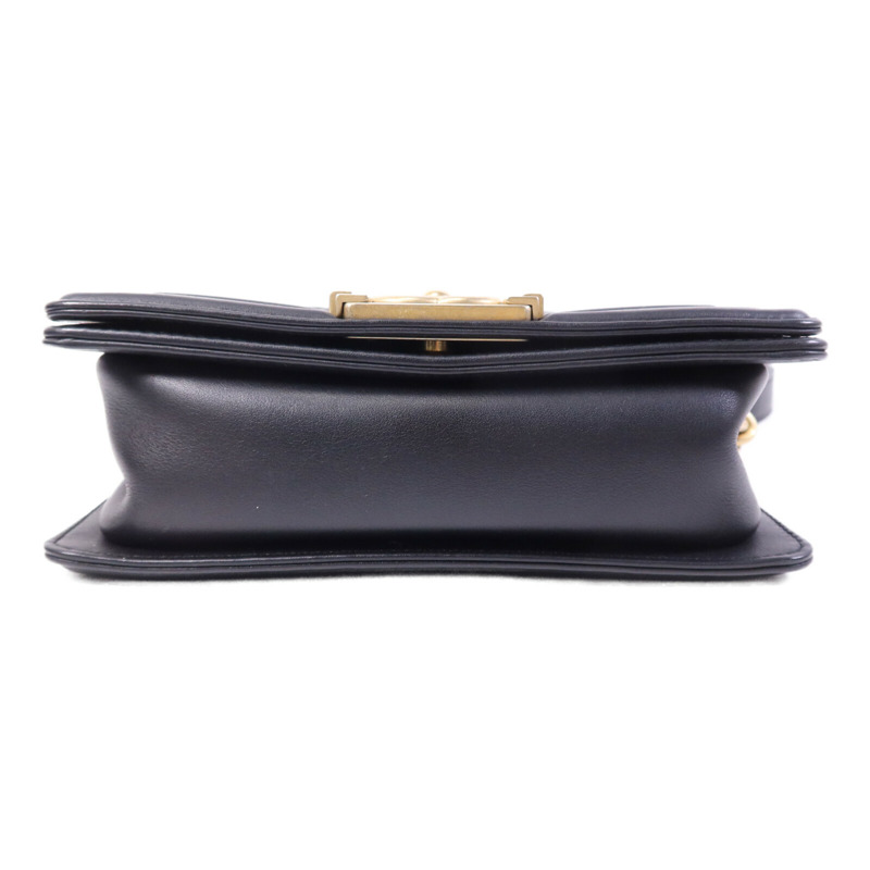 CHANEL 牛皮皮革Boy 20金扣鏈帶肩背袋-3