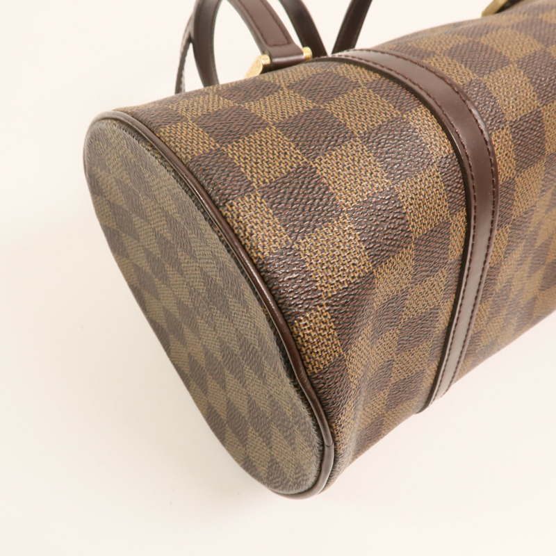 LOUIS VUITTON Damier Papillon 30金扣手挽袋-11