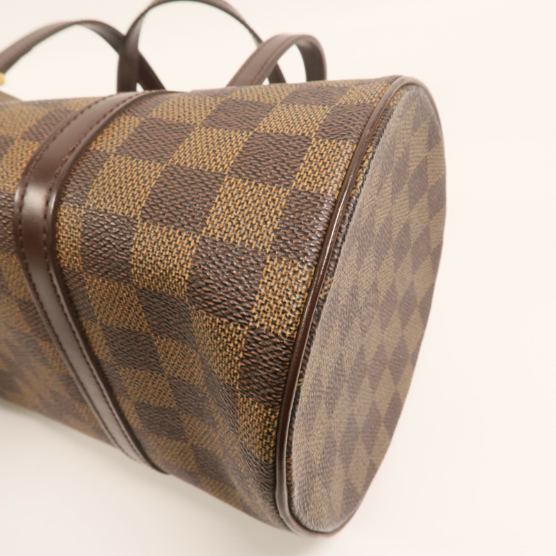 LOUIS VUITTON Damier Papillon 30金扣手挽袋-12