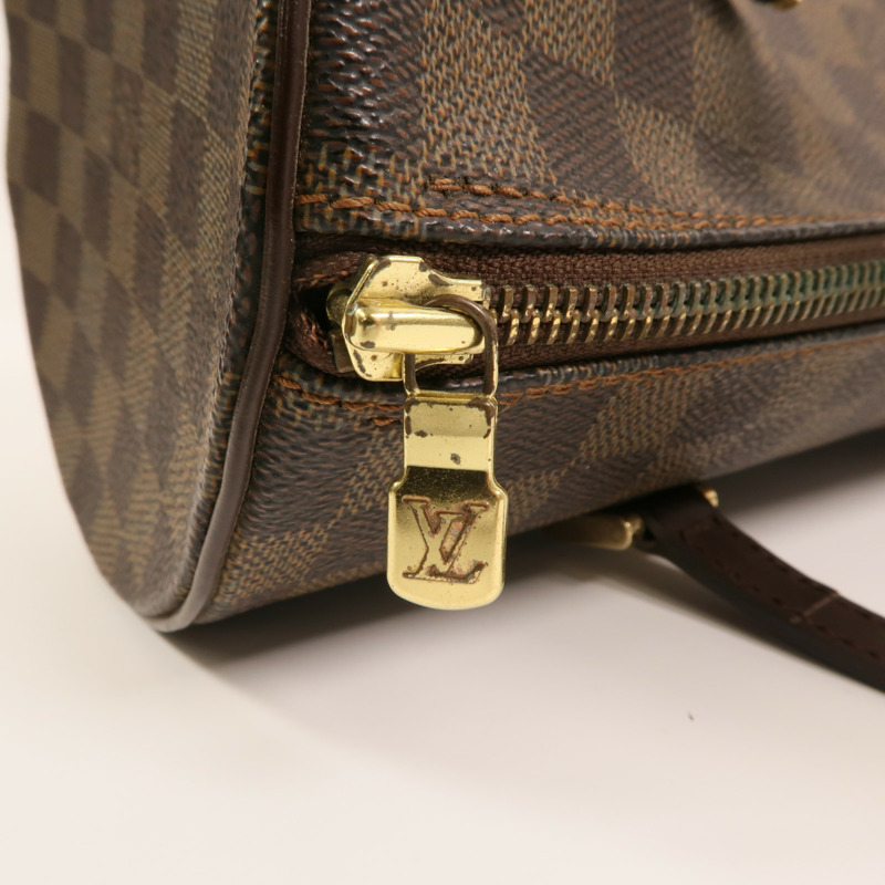 LOUIS VUITTON Damier Papillon 30金扣手挽袋-14