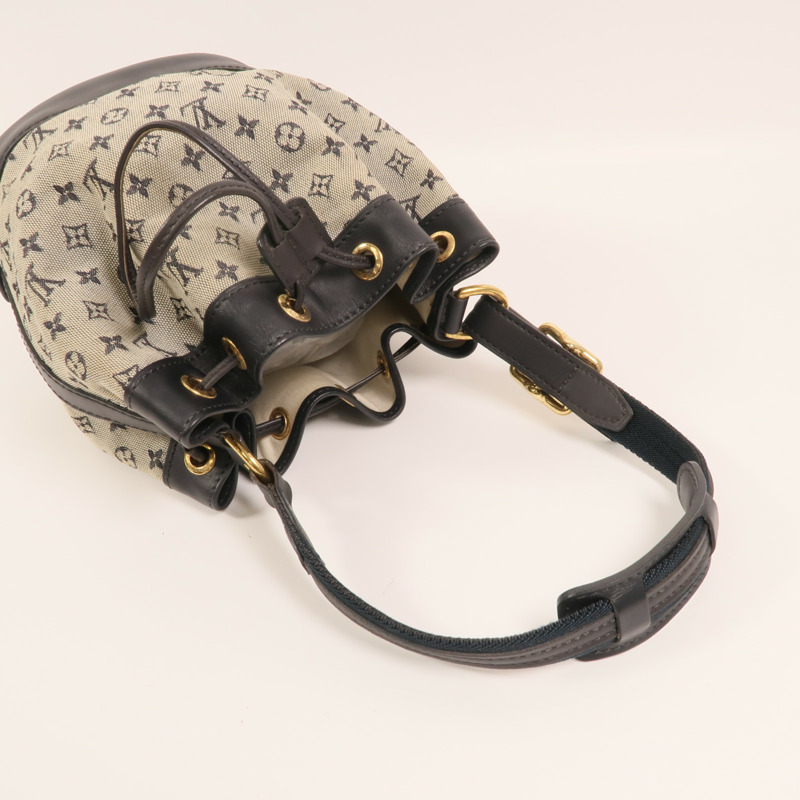 LOUIS VUITTON Monogram Mini/皮革Noelie金扣手挽袋-7