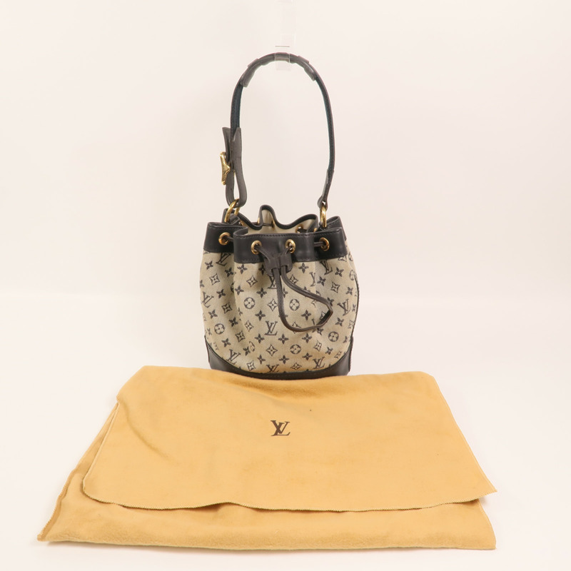 LOUIS VUITTON Monogram Mini/皮革Noelie金扣手挽袋-8