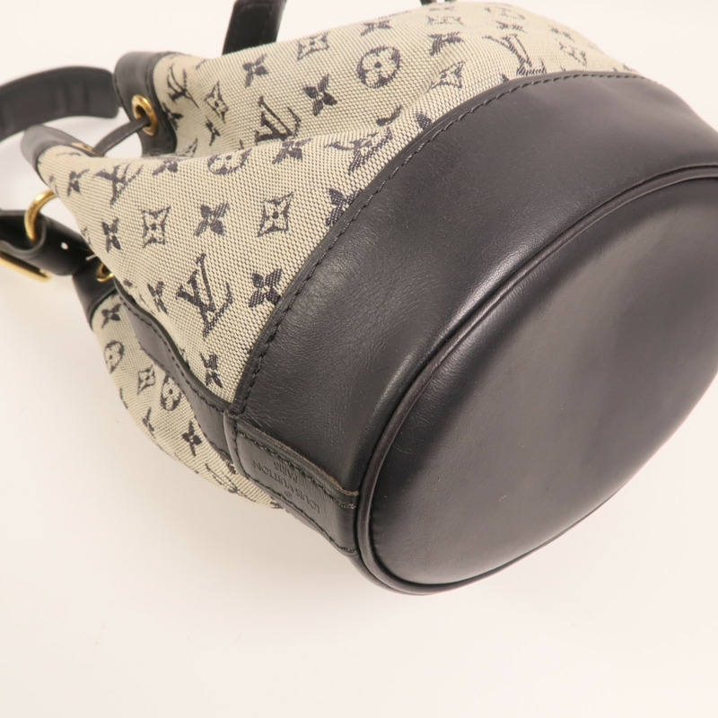 LOUIS VUITTON Monogram Mini/皮革Noelie金扣手挽袋-10