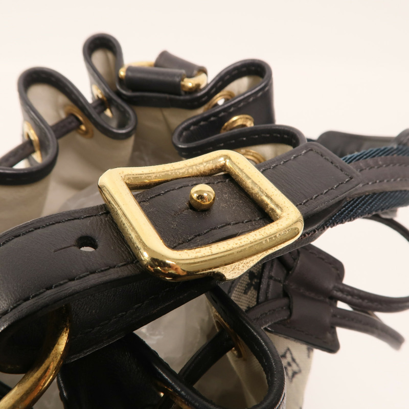 LOUIS VUITTON Monogram Mini/皮革Noelie金扣手挽袋-13