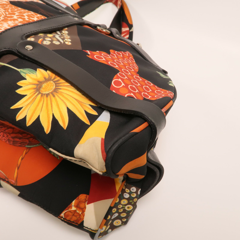 Salvatore Ferragamo 尼龍/牛皮皮革Tote Bag銀扣手挽袋-8