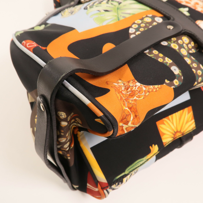 Salvatore Ferragamo 尼龍/牛皮皮革Tote Bag銀扣手挽袋-9