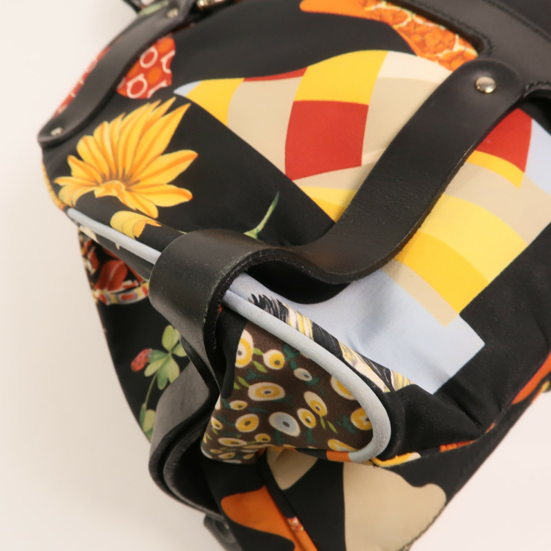 Salvatore Ferragamo 尼龍/牛皮皮革Tote Bag銀扣手挽袋-11