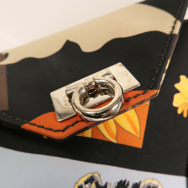 Salvatore Ferragamo 尼龍/牛皮皮革Tote Bag銀扣手挽袋-12