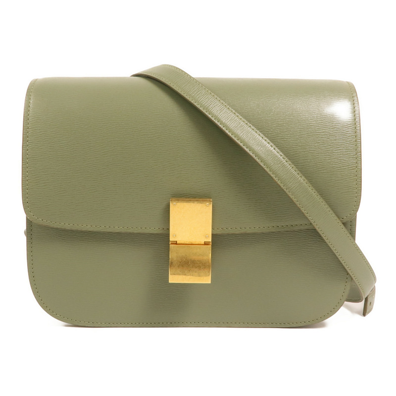 CELINE 牛皮皮革Classic Box金扣肩背袋-0