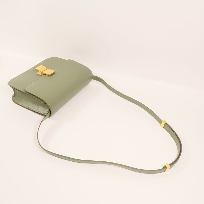 CELINE 牛皮皮革Classic Box金扣肩背袋-7