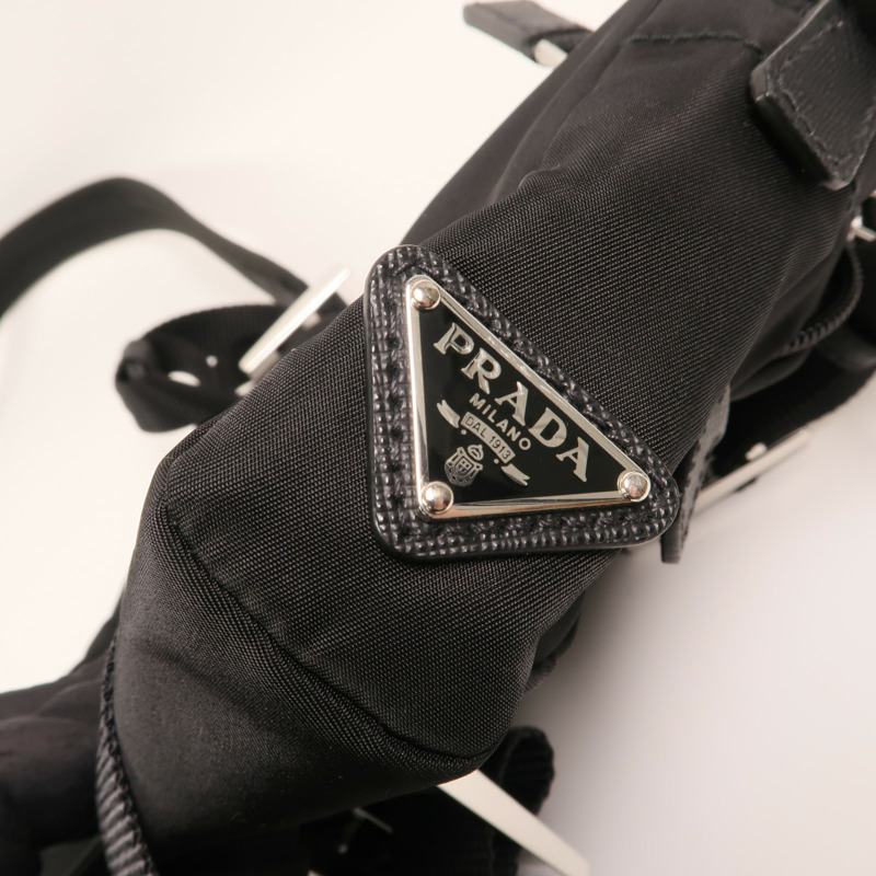PRADA 尼龍Shoulder/Messenger Bag銀扣肩背袋-12