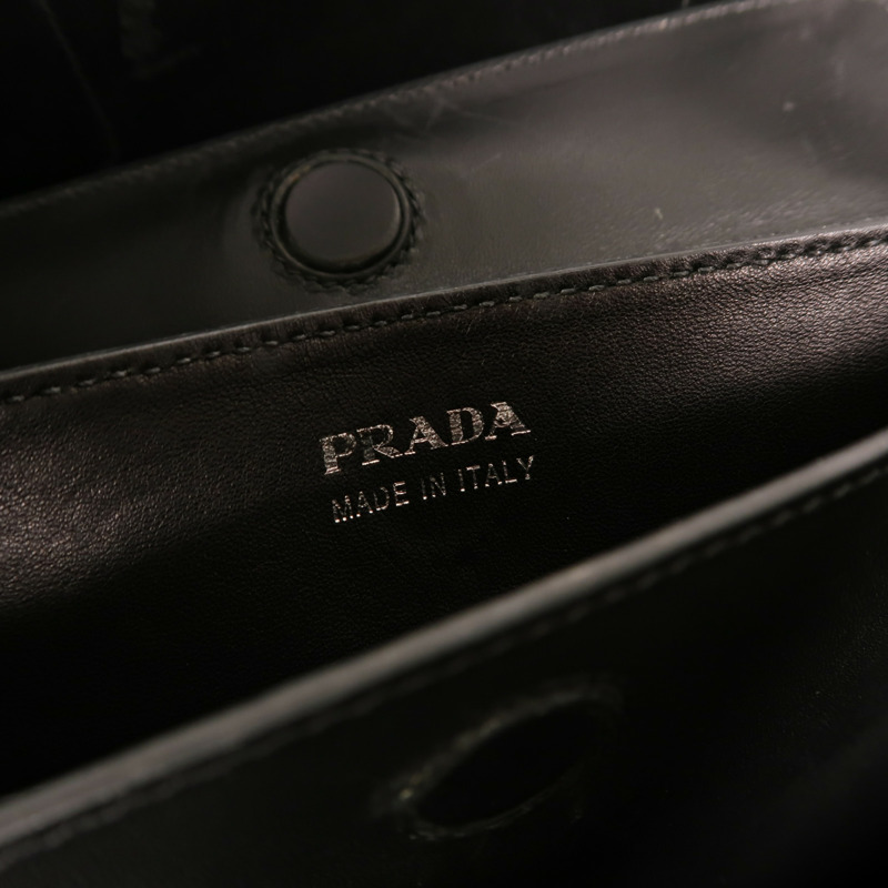 PRADA 牛皮皮革City Calf Tote銀扣手挽袋-5