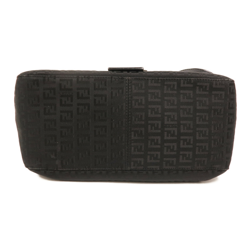 FENDI Zucchino Canvas Mamma Baguette銀扣肩背袋-3