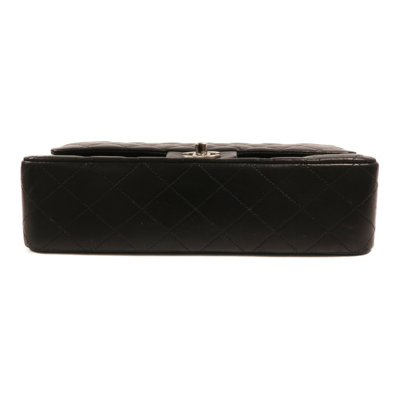 CHANEL 羊皮皮革Classic 25銀扣鏈帶肩背袋-3