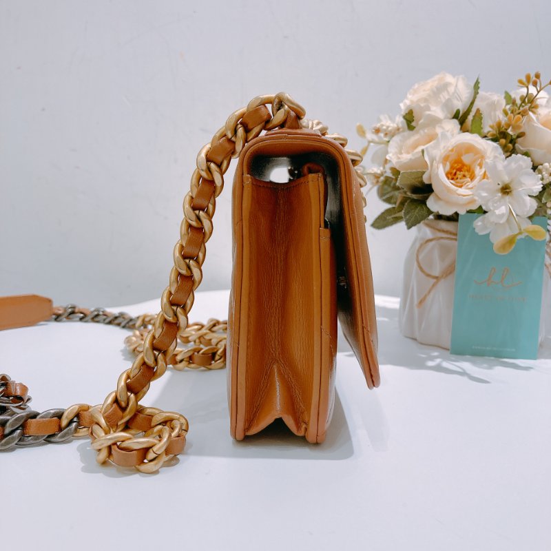 TW4752 Chanel 香奈兒 焦糖啡色小號包19 Wallet On Chain Caramel-2