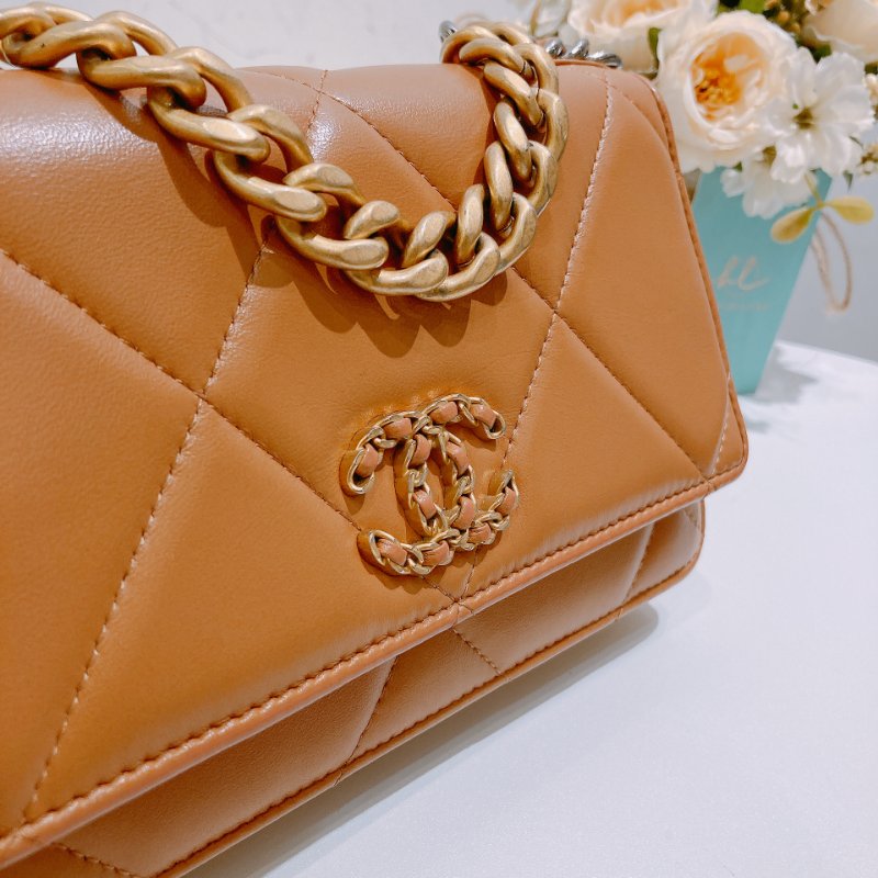 TW4752 Chanel 香奈兒 焦糖啡色小號包19 Wallet On Chain Caramel-7