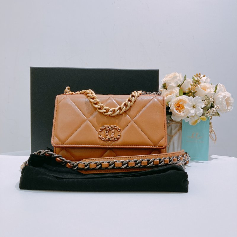 TW4752 Chanel 香奈兒 焦糖啡色小號包19 Wallet On Chain Caramel-12