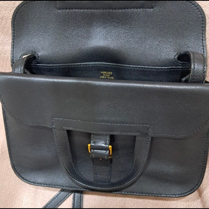 Hermes Halzan mini 黑金 SWIFT皮
黑色金扣-11