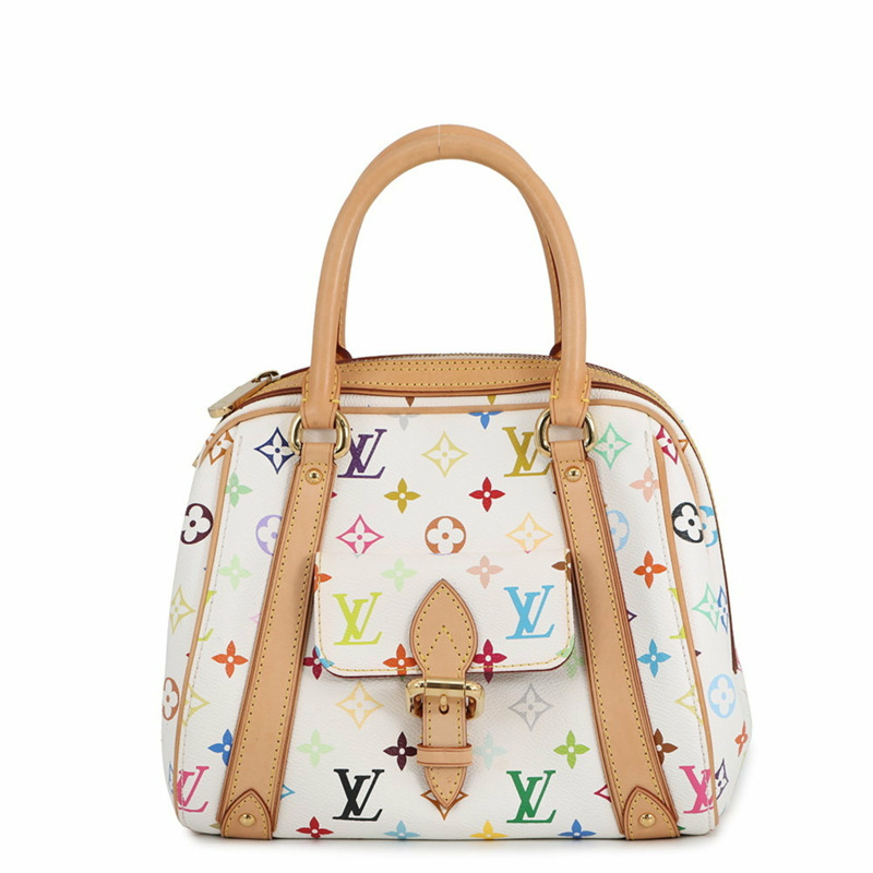 路易威登 Monogram Multicolore 手袋，LV x TM Priscilla M40096，白色，村上隆聯名款，Monogram 圖案，女士 LOUIS VUITTON-0