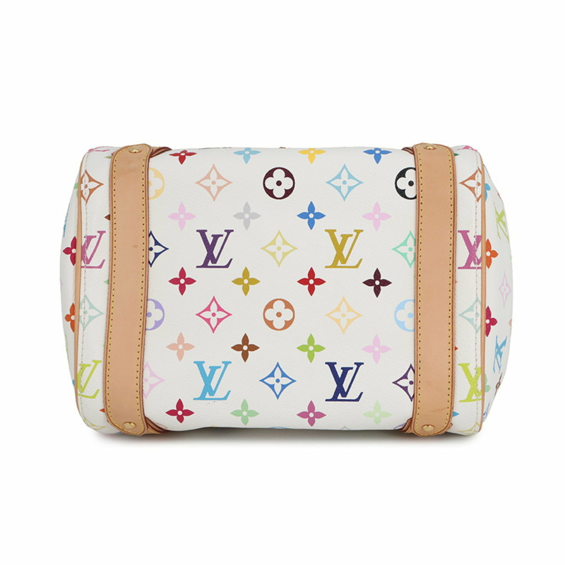 路易威登 Monogram Multicolore 手袋，LV x TM Priscilla M40096，白色，村上隆聯名款，Monogram 圖案，女士 LOUIS VUITTON-2