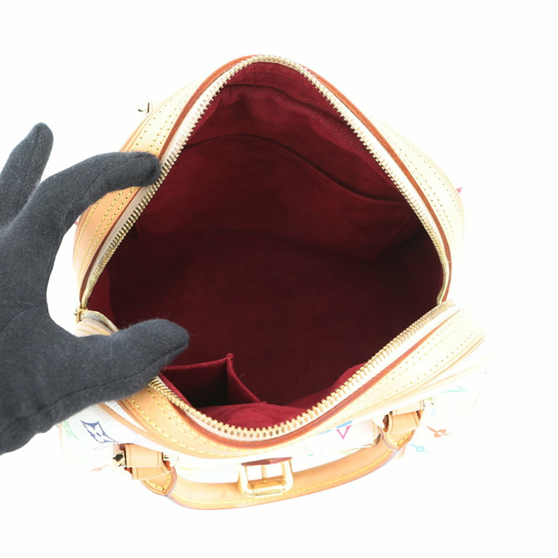 路易威登 Monogram Multicolore 手袋，LV x TM Priscilla M40096，白色，村上隆聯名款，Monogram 圖案，女士 LOUIS VUITTON-4