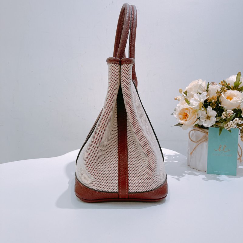 TW4753 Hermes  愛馬仕 愛馬仕紅拼帆布花園包 Party 30 Rouge H Canvas-3