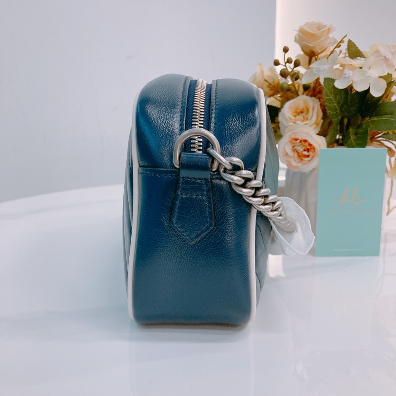 TW4755 GUCCI 古馳小號相機鏈帶包包GG MARMONT SMALL CAMERA BAG-3