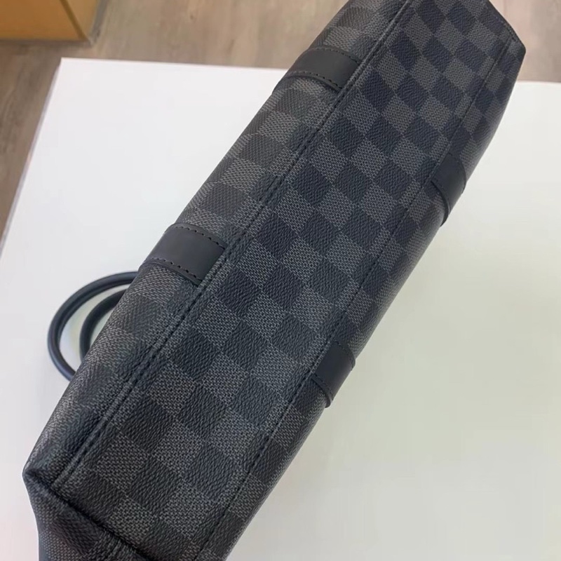 LV 路易威登 芯片款 Daniel Graphite 黑色棋盤格男款手提單肩斜挎包-2