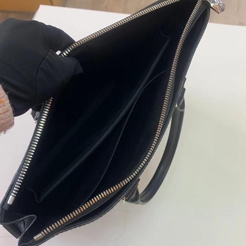 LV 路易威登 芯片款 Daniel Graphite 黑色棋盤格男款手提單肩斜挎包-3