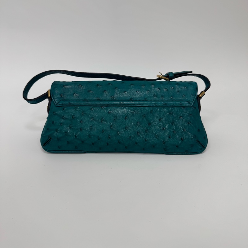 Gucci 竹節細節鴕鳥皮肩背包-2