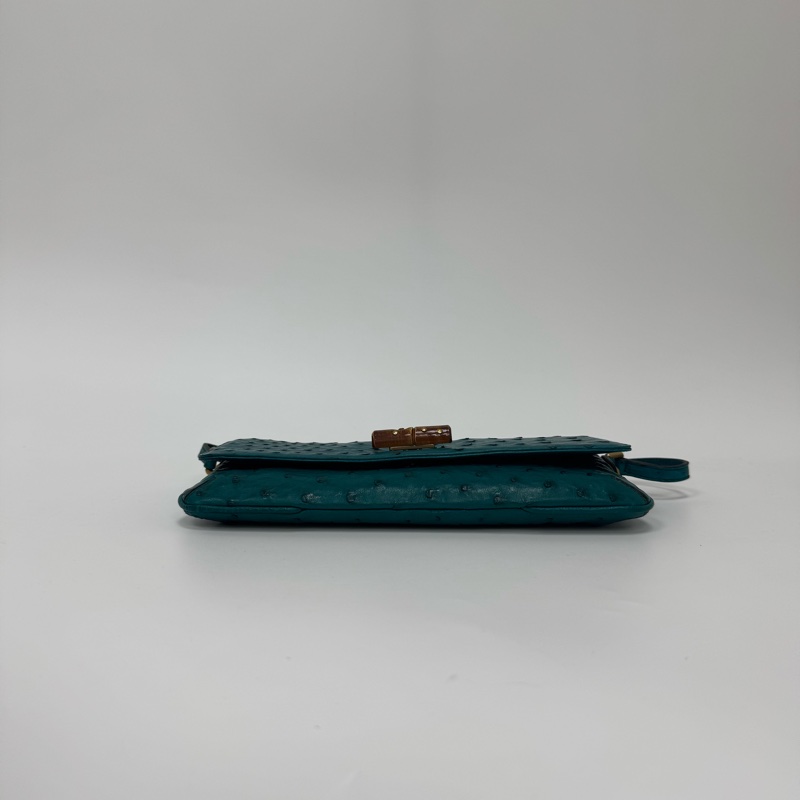 Gucci 竹節細節鴕鳥皮肩背包-5