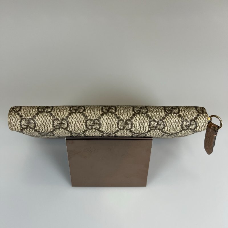 GUCCI 456117  拚色粉帆布ㄇ拉長夾-4