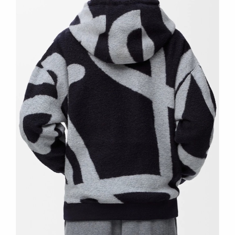 Loewe 男士 羊毛棉混紡拉鍊連帽衫4XL XS S M L XL XXL碼-2