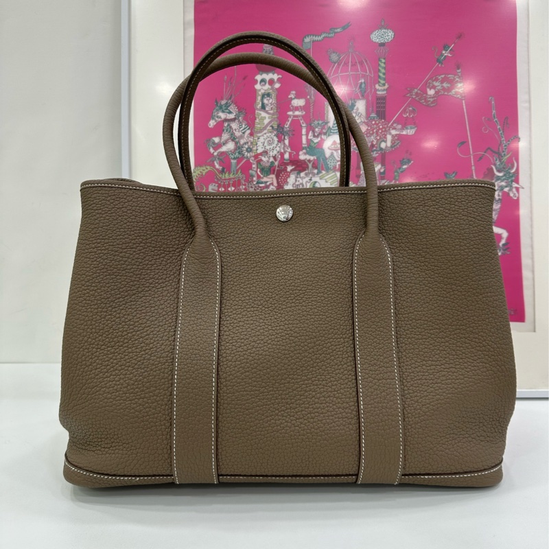 Hermes 愛馬仕 garden party 36 花園36 大象灰 銀扣 U刻-2