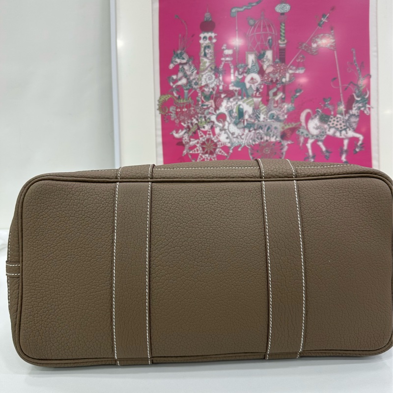 Hermes 愛馬仕 garden party 36 花園36 大象灰 銀扣 U刻-5