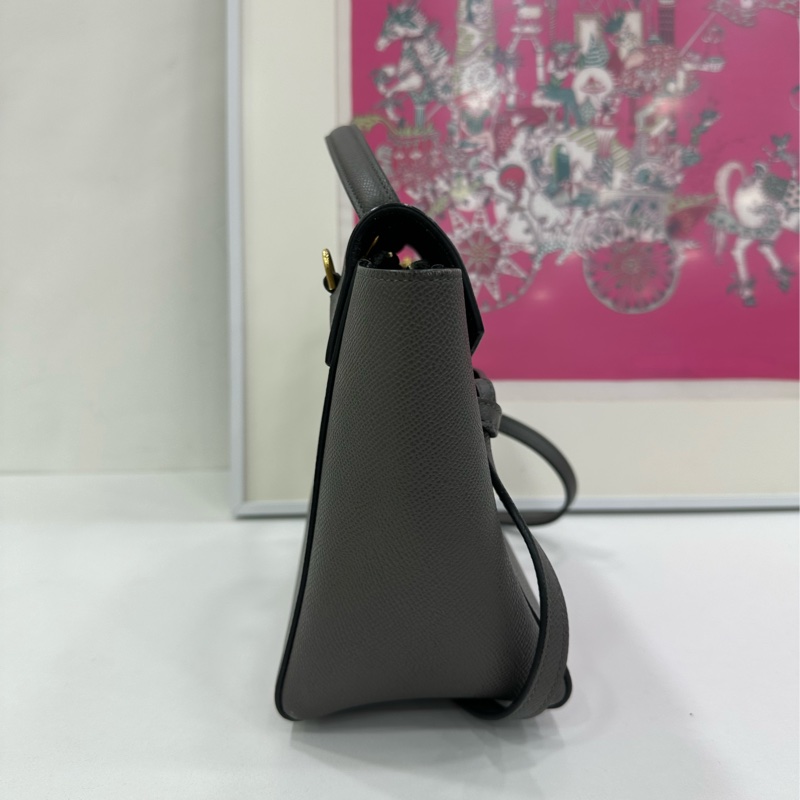 Celine賽琳 Micro深灰鯰魚包 19年 24×20×12-3