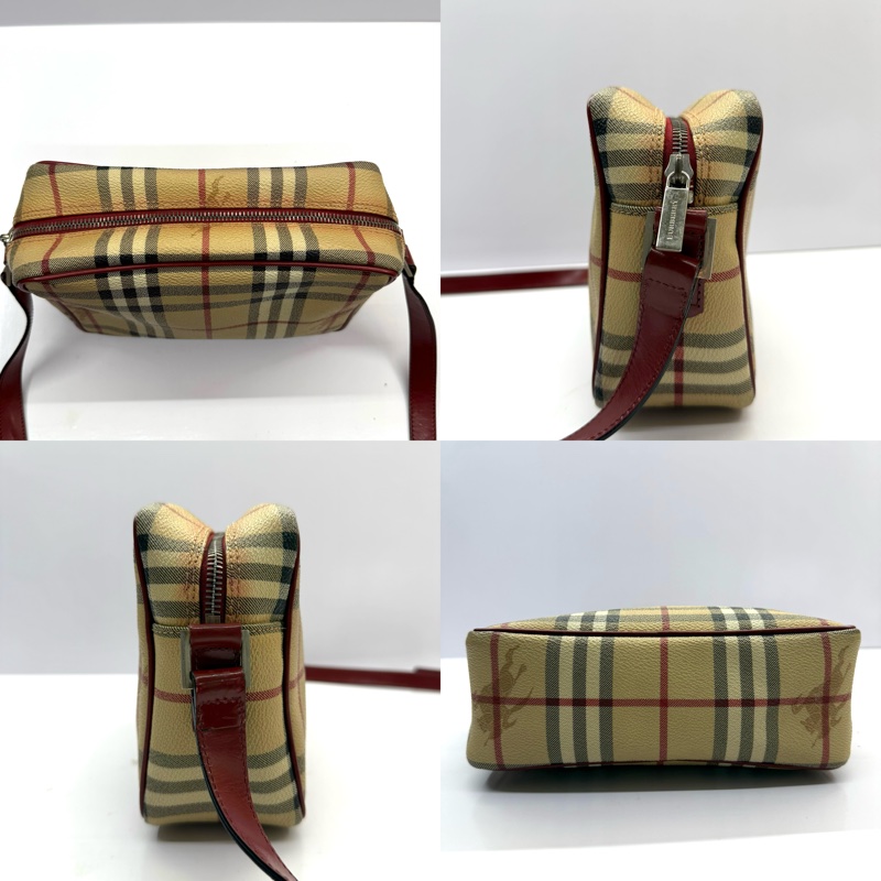 BURBERRY 巴寶莉 經典PVC格紋斜背包 HAYMARKET CHECK T-03-1-2