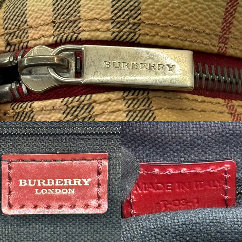 BURBERRY 巴寶莉 經典PVC格紋斜背包 HAYMARKET CHECK T-03-1-6