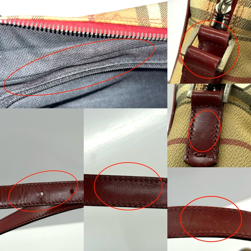 BURBERRY 巴寶莉 經典PVC格紋斜背包 HAYMARKET CHECK T-03-1-7