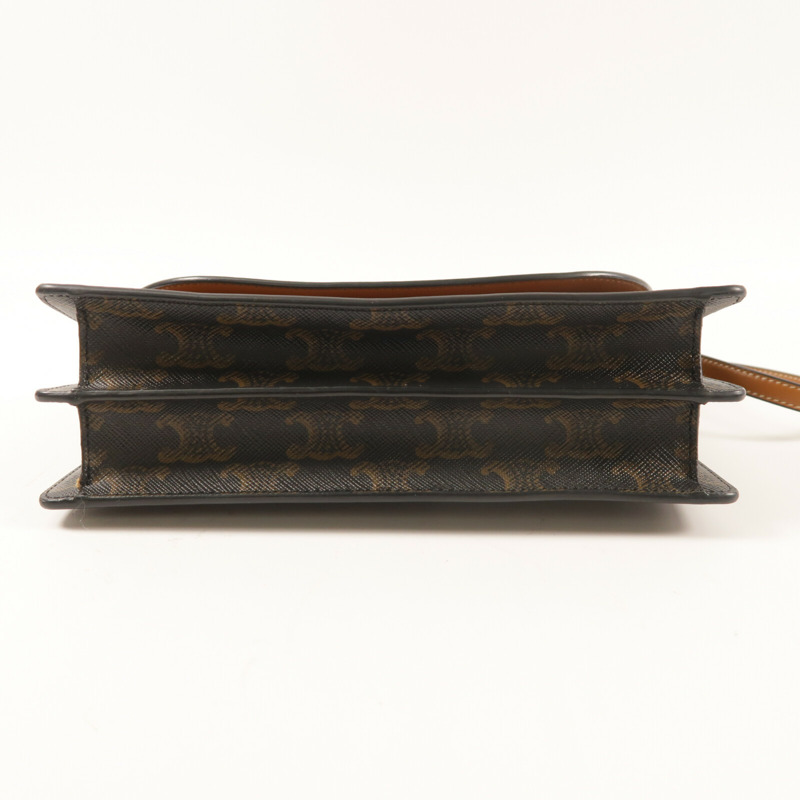 CELINE 塗層帆布Shoulder Bag金扣肩背袋-3