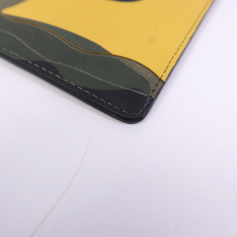 Valentino 帆布/牛皮皮革Clutch銀扣手拿包-9